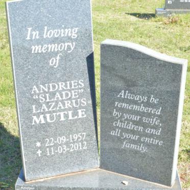 MUTLE Andries Lazarus 1957-2012