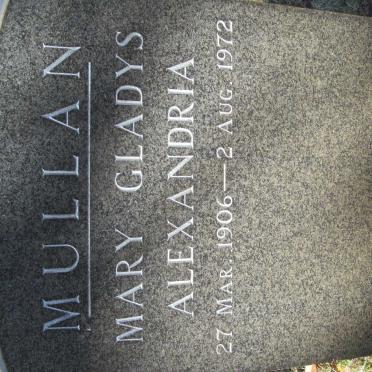 MULLAN Mary Gladys Alexandria 1906-1972