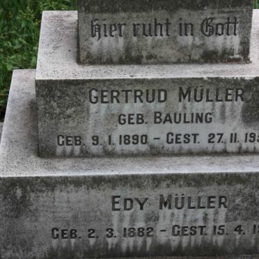 MÜLLER Edy 1882-1960 &amp; Gertrud BAULING 1890-1952