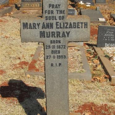 MURRAY Mary Ann Elizabeth 1872-1959
