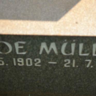 MÜLLER Joe 1902-1984
