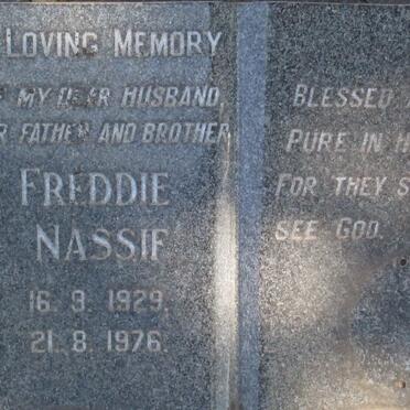 NASSIF Freddie 1929-1976