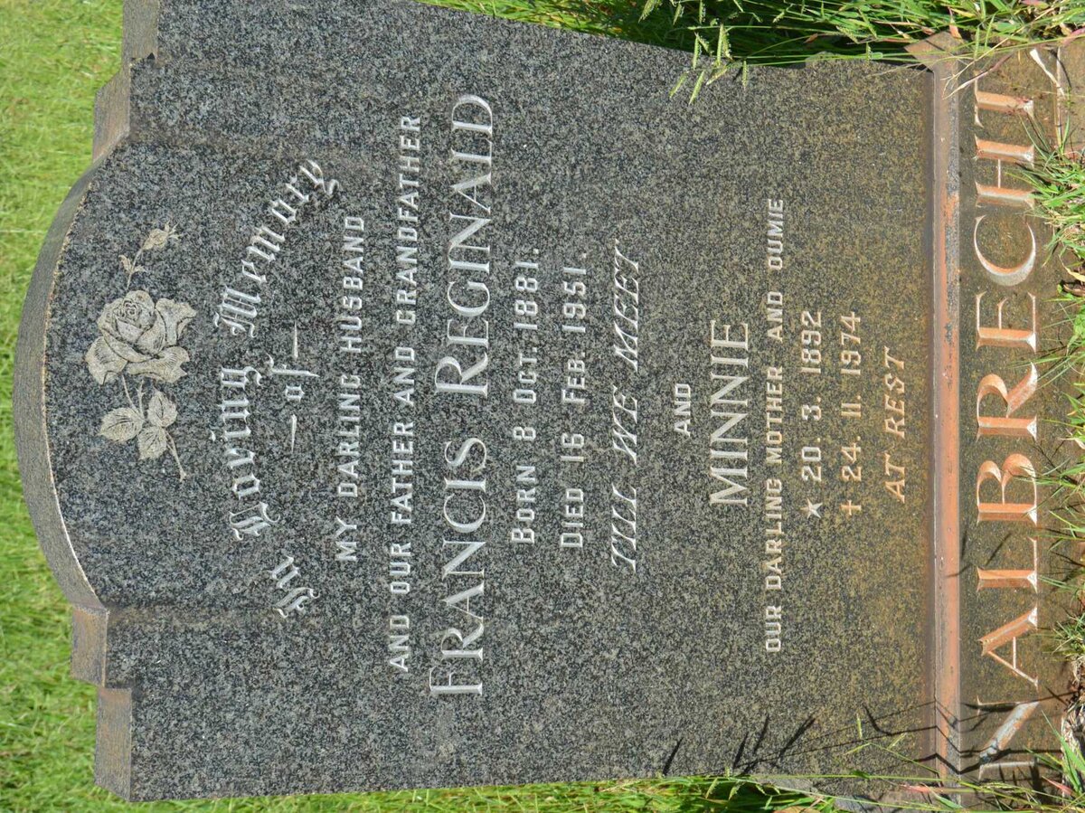 NALBRECHT Francis Reginald 1881-1951 &amp; Minnie 1892-1974