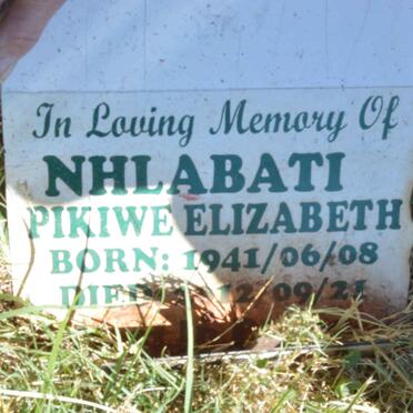 NHLABATHI Pikiwe Elizabeth 1941-2012