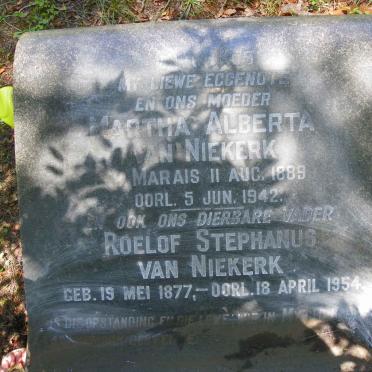 NIEKERK Roelof Stephanus, van 1877-1954 &amp; Martha Alberta MARAIS 1889-1942