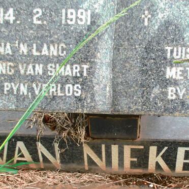 NIEKERK Johann, van 1919- &amp; Susanna 1919-1991