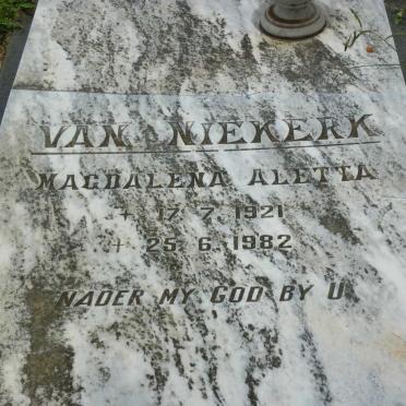 NIEKERK Gerhardus, van 1959-1987 & Magdalena Aletta 1921-1982 #2