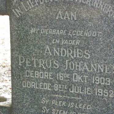 NIEKERK Andries Petrus Johannes, van 1903-1952 &amp; Cornelia Marthina 1908-1954