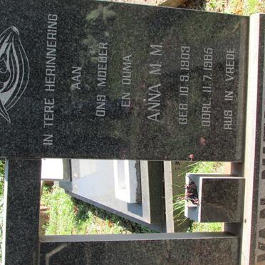 NIEKERK Anna M.M., van 1903-1985