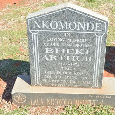 NKOMONDE Bheki Arthur 1971-2011