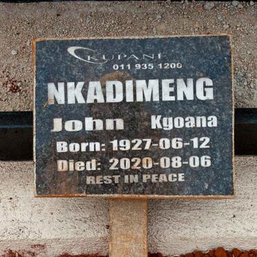 NKADIMENG John Kgoana 1927-2020