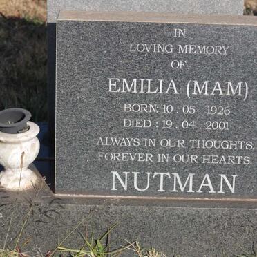 NUTMAN Emilia 1926-2001