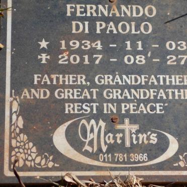 PAOLO Fernando, di 1934-2017