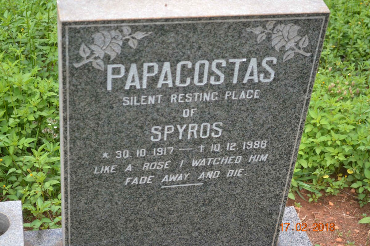 PAPACOSTAS Spyros 1917-1988