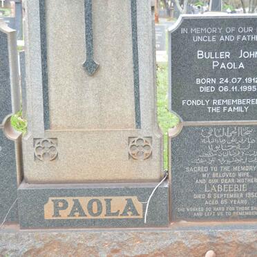 PAOLA Labeebie -1950 :: PAOLA Fred 1910-1962