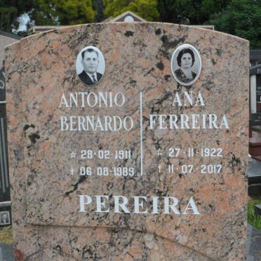 PEREIRA Antonio Bernardo 1911-1989 &amp; Ana Ferreira 1922-2017