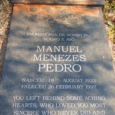 PEDRO Manuel Menezes 1923-1997