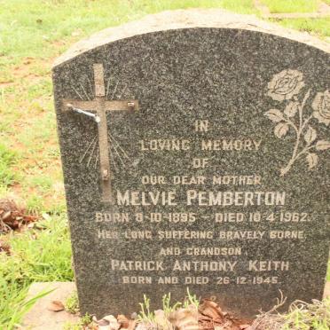 PEMBERTON Melvie 1895-1962 :: PEMBERTON Patrick Anthony 1945-1945