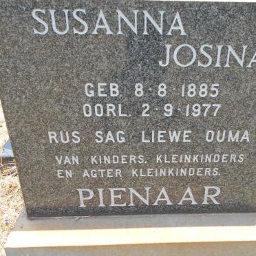 PIENAAR Susanna Josina 1885-1977