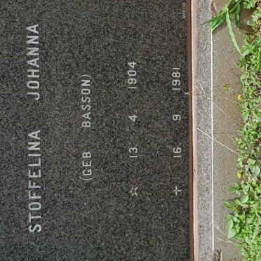 PIENAAR Stoffelina Johanna nee BASSON 1904-1981