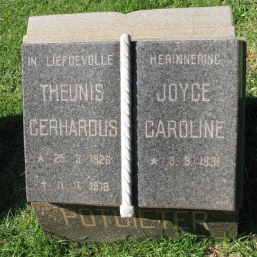 POTGIETER Theunis Gerhardus 1926-1978 &amp; Joyce Caroline 1931-