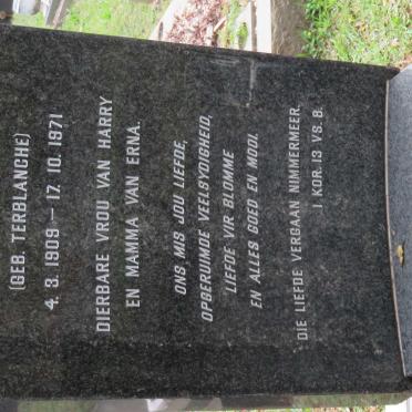 POTGIETER Harry 1905-2002 &amp; Marie TERBLANCHE 1909-1971