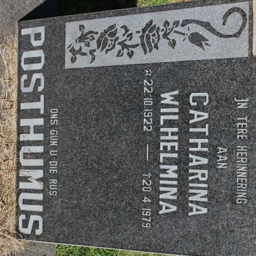POSTHUMUS Catharina Wilhelmina 1922-1979