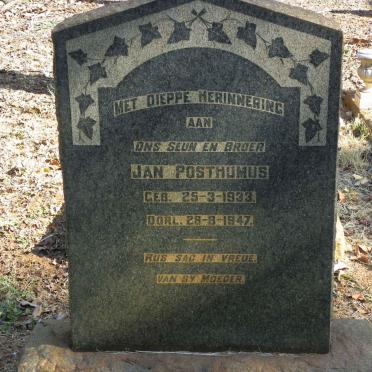 POSTHUMUS Jan 1933-1947