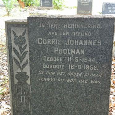 POOLMAN Corrie Johannes 1944-1952