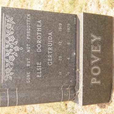 POVEY Elsie Dorothea Gertruida 1919-1979