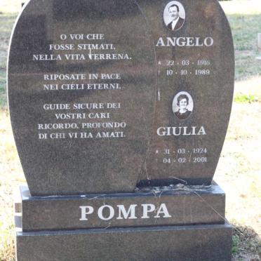 POMPA Angelo 1916-1989 &amp; Giulia 1924-2001