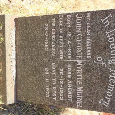 POPE John George 1896-1963 &amp; Myrtle Muriel ARENDT 1903-1973