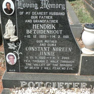 POTGIETER Hendrik Bezuidenhout 1925-1981 &amp; Constant Noreen Jinnie 1923-2005