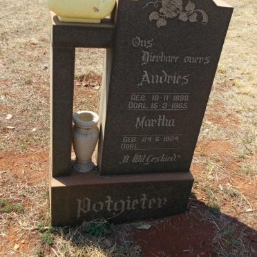POTGIETER Andries 1898-1965 &amp; Martha 1904-