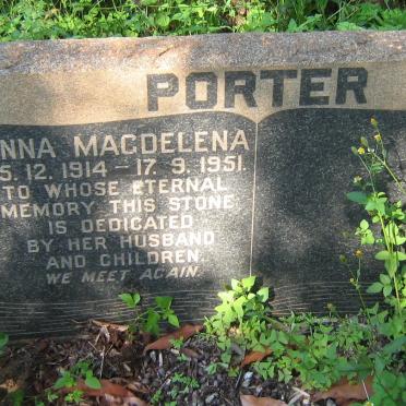 PORTER Anna Magdelena 1914-1951