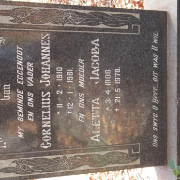 POST Cornelius Johannes 1910-1961 &amp; Aletta Jacoba 1906-1978
