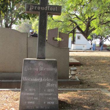PROUDFOOT Alexander 1875-1946 &amp; Mary 1894-1978