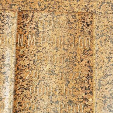 PRINSLOO N.M. 1877-1960 &amp; M.J. 1884-1960