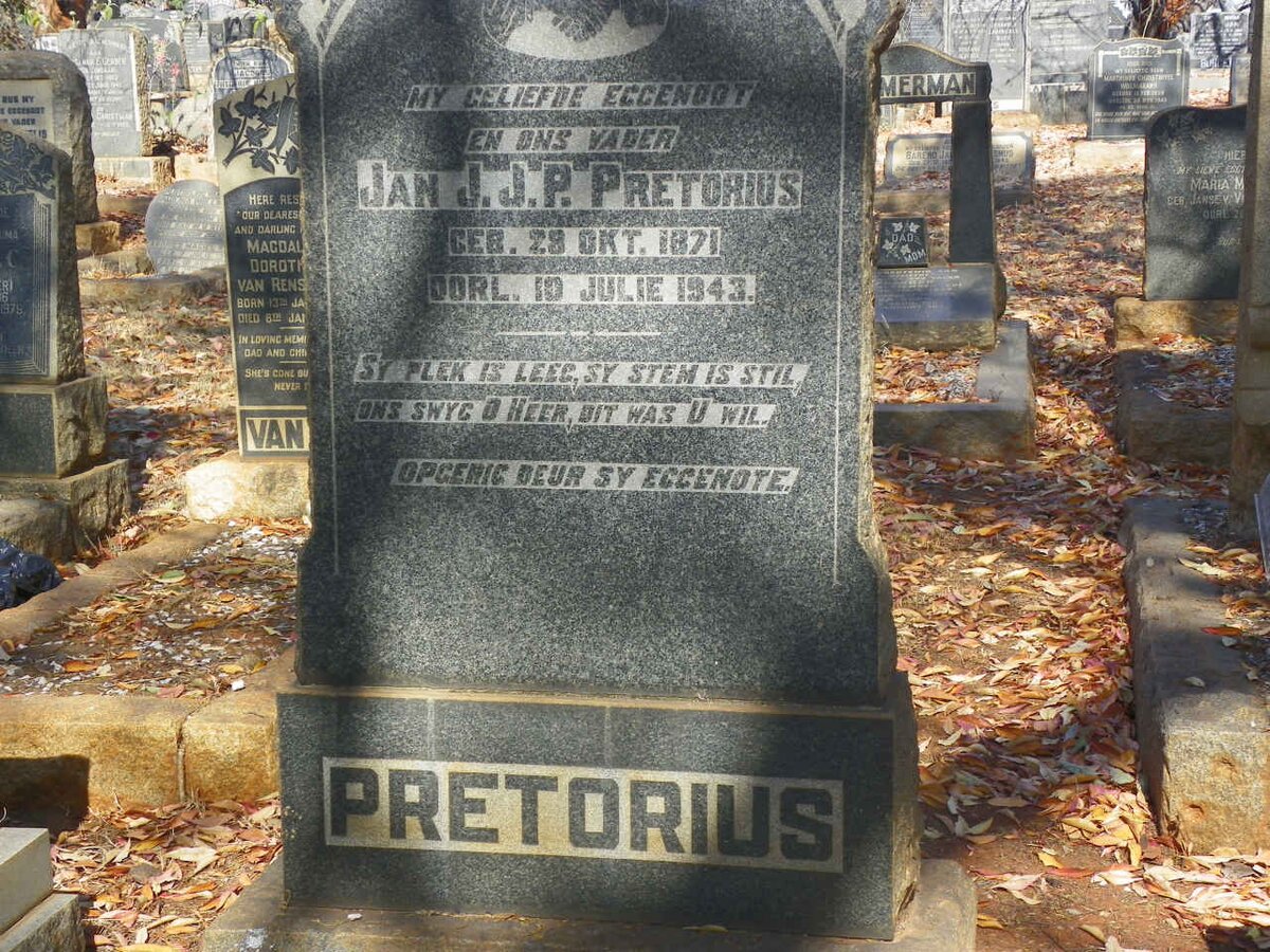 PRETORIUS J.J.P. 1871-1943
