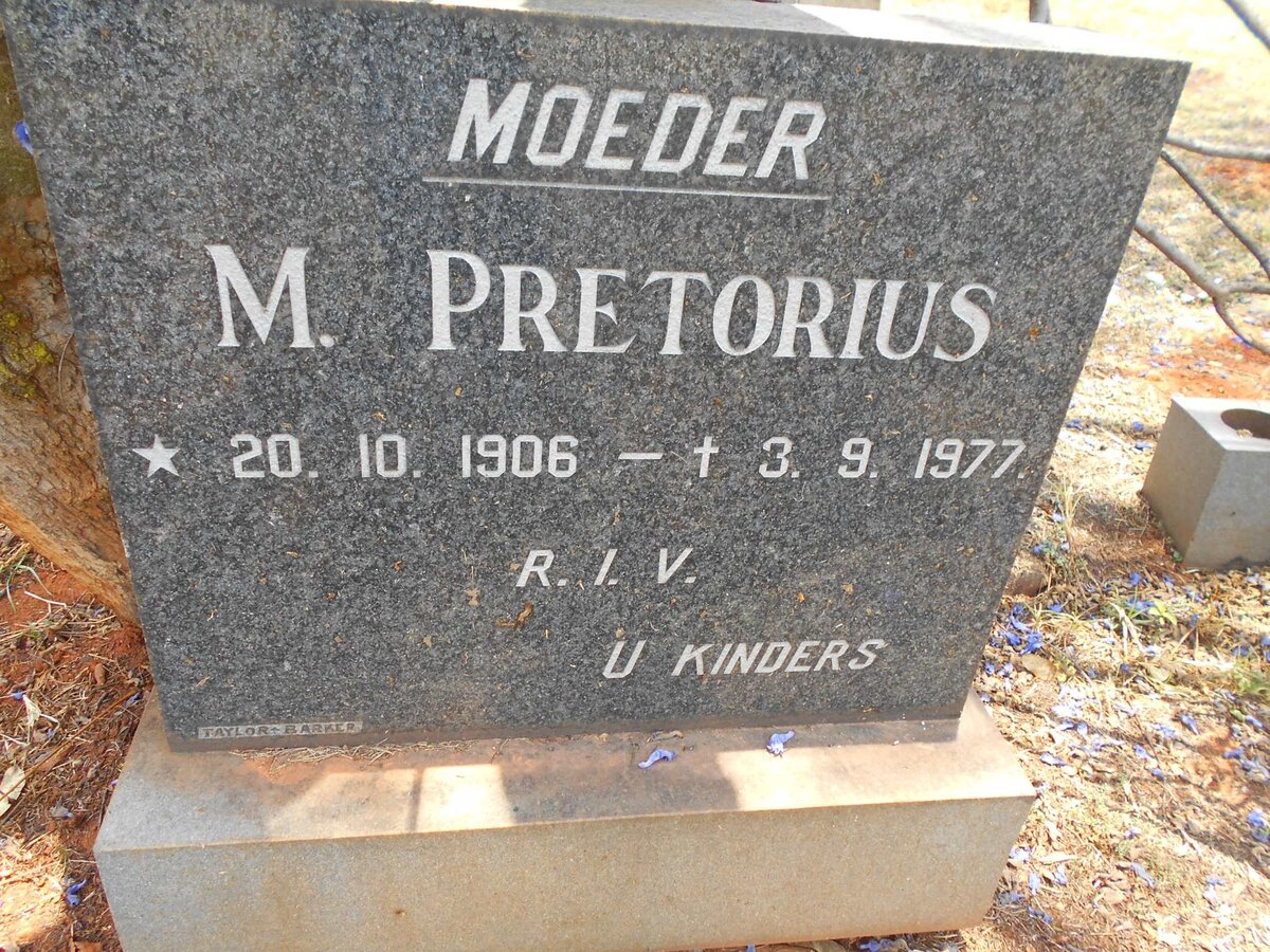 PRETORIUS M. 1906-1977