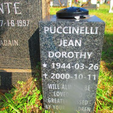 PUCCINELLI Jean Dorothy 1926-2000