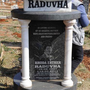 RADUVHA Rhoda Esther 1957-2014