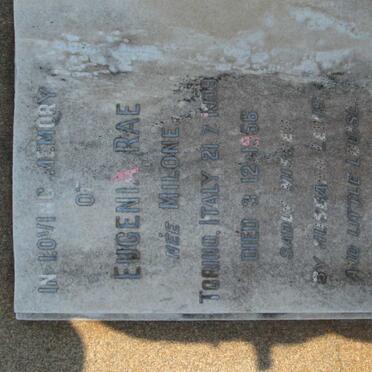 RAE Eugenia nee MILONE 1909-1956