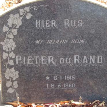 RAND Pieter, du 1915-1960