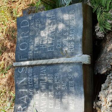 RAINSFORD Francis William 1888-1968 &amp; Helena Elizabeth 1908-1988