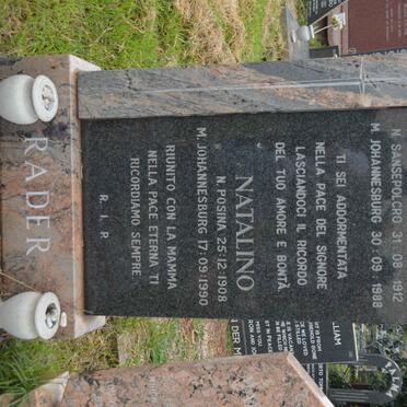 RADER Derna 1912-1988 &amp; Natalino 1908-1990