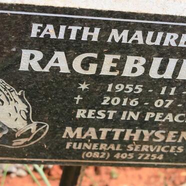 RAGEBULT Faith Maureen 1955-2016