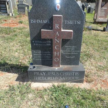 RANCHO Ishmael Tsietsi 1940-2016