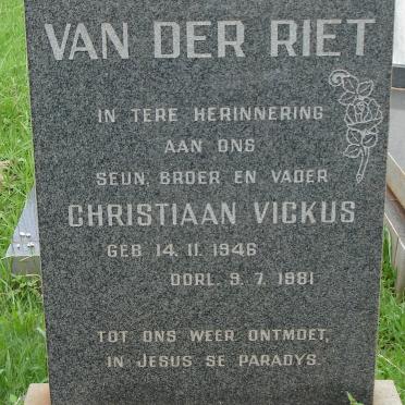 RIET Christiaan Vickus, van der 1946-1981