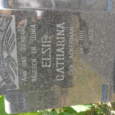 ROUX Elsie Catharina, le nee ACKERMAN 1911-1979